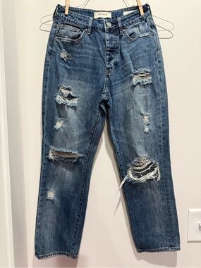 PacSun Ripped Medium Blue Mom Jeans Size 23